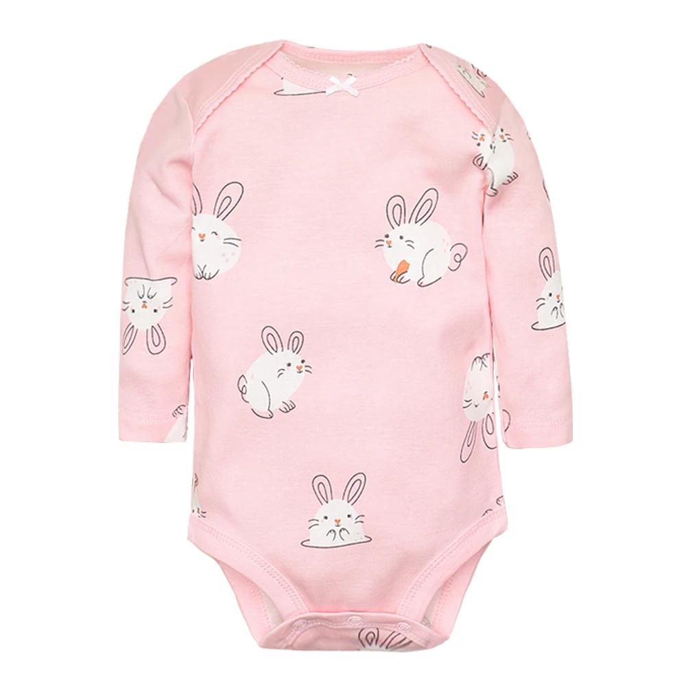 3PCS/LOT Baby Bodysuits 100% Cotton Long Sleeve Underwear Infant Jumpsuit 0-24M