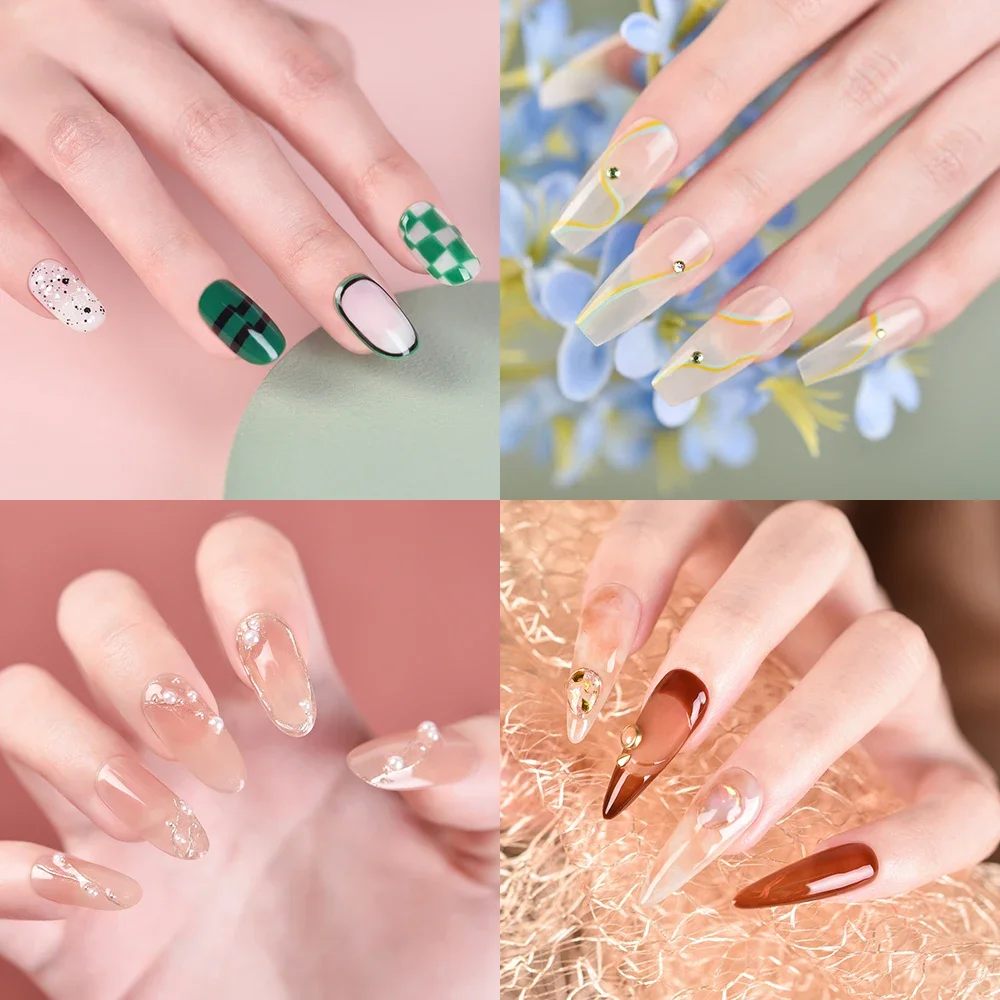 UV Gel Polish 1kg Soak off LED Lamp Colorful Nail Pure Varnishes Top Base Matte Coat Manicure Lacquers DIY Salon Press on Tips