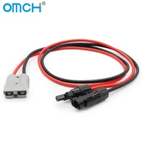 Câble d'extension de panneau solaire OMCH 50/100CM 6mm2 10AWG avec connecteur 50A pour batterie de voiture et connexion de panneau solaire 2