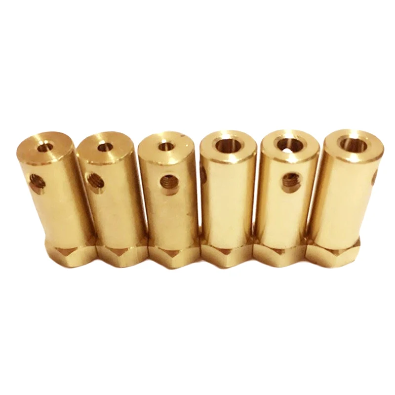 pces bronze rigido acoplamento eixo motor sextavado cnc eixo motor acoplador transmissao conector adaptador manga 01