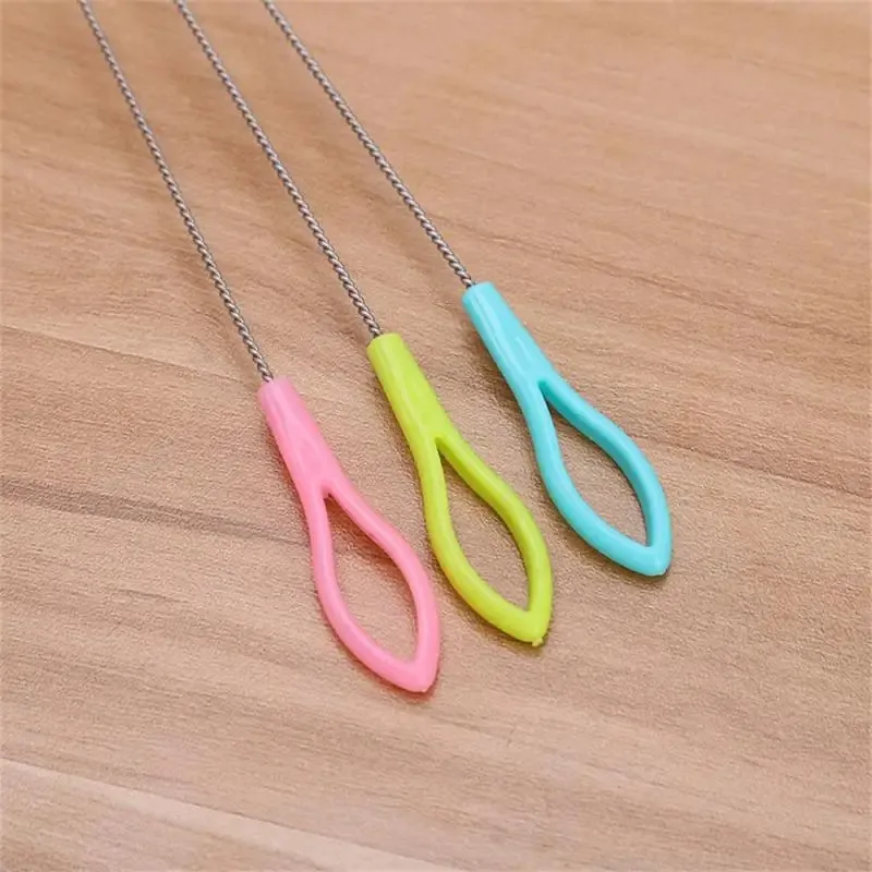 Drinking Straw Cleaning Brush Kit Straw Tube Pipe Cleaner Stainless Steel Long Handle Nylon Cleaning Brushes For Straws 1PC