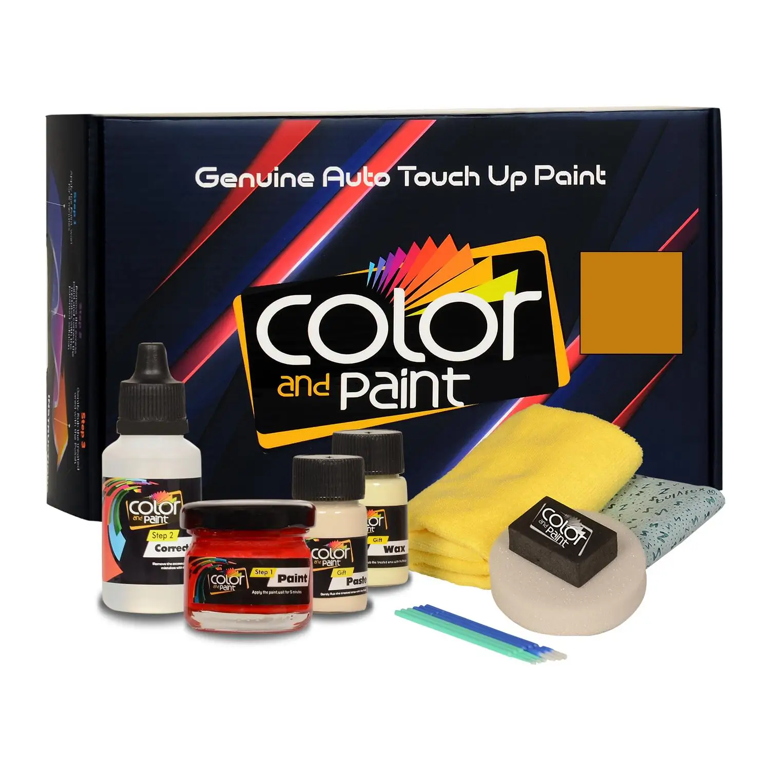 

Color and Paint compatible with Seat Automotive Touch Up Paint - TRIBU YELLOW PERL - S1W - Basic Care