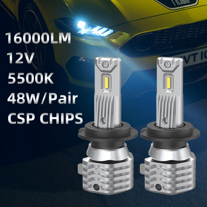 

2 шт., автомобильные мини-фары H7, 9005, 9006, 24 Вт, 6000K, H1, H4, H11