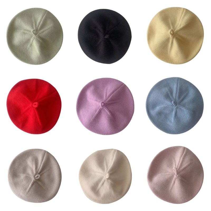 

Детская вязаная шапка Artist Beret Caps French Beret Hat Теплая беретная шапка для девочек и мальчиков