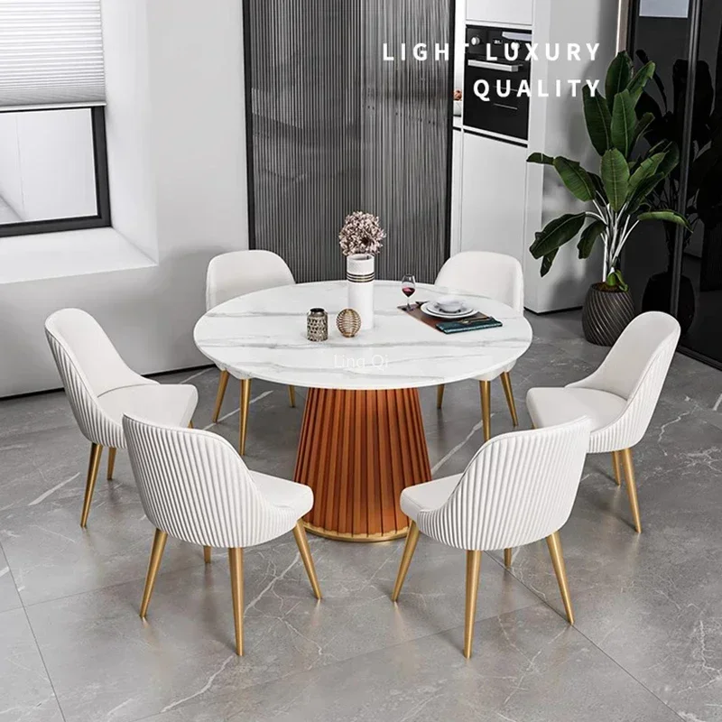 Dining Table Set Small Apartmen Dining Table Round Center Nordic White Coffee Tables Chairs Organizer Muebles Living Room Furniture