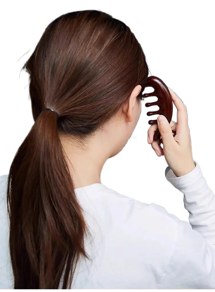 Round Head Massage Comb Stimulate Scalp Circulation Hair Growth Anti-Static Wide Tooth Design