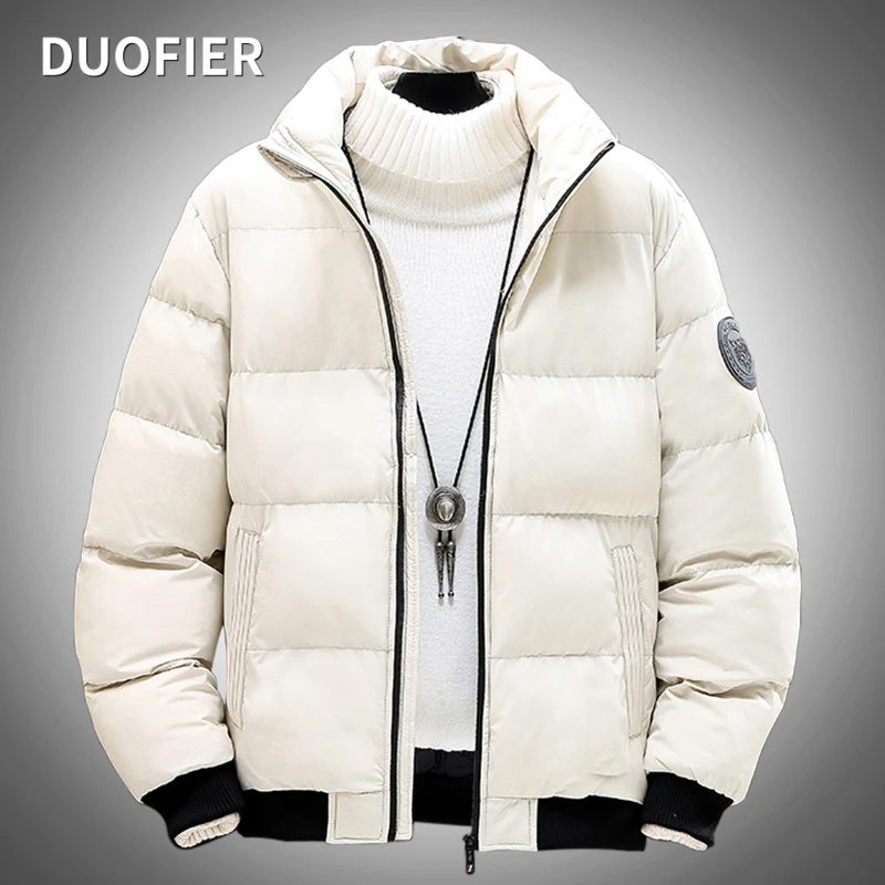 Chaqueta gruesa de gran tamaño para hombre, abrigos cortos de algodón, ropa de Parka Harajuku, abrigo de plumón de invierno, abrigo Cargo, prendas de vestir, blanco, 5XL|Parkas| - AliExpress