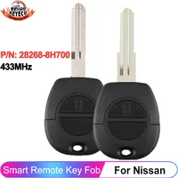 KEYECU 433MHz P/N: 28268-8H700 ชิป ID46 สำหรับนิสสัน พาโทรล นาวารา เอ็กซ์เทรล เซเรน่า พรีเมียร่า ไมครา อัลเมร่า 2 ปุ่มรีโมทกุญแจรถ
