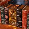 Book Nook Kit My Home Family Puppy DIY 3D Wooden Puzzle Bookshelf Insert Dollhouse Model Bookend Building Home Decoration Gifts 3