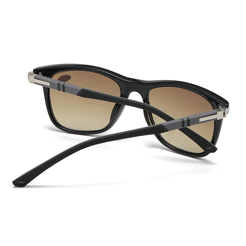 Unisex Bifocal Reading Glasses Classic Square HD Lens Presbyopia Near and Far Eyewear Vintage UV Shades Sports Sunglasses +3.5 5