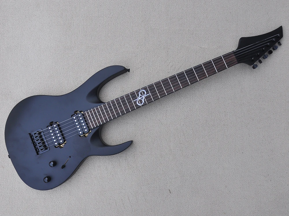 

Custom 6 Strings Matte Black Electric Guitar with Humbucker Pickup,Rosewood Fingerboard,Customizable