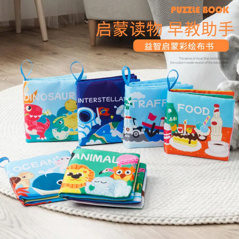 

Infant Enlightenment Cognition Cloth Book Tear Hard Paper 0-4 Year Old Children's Early Education Cloth Book