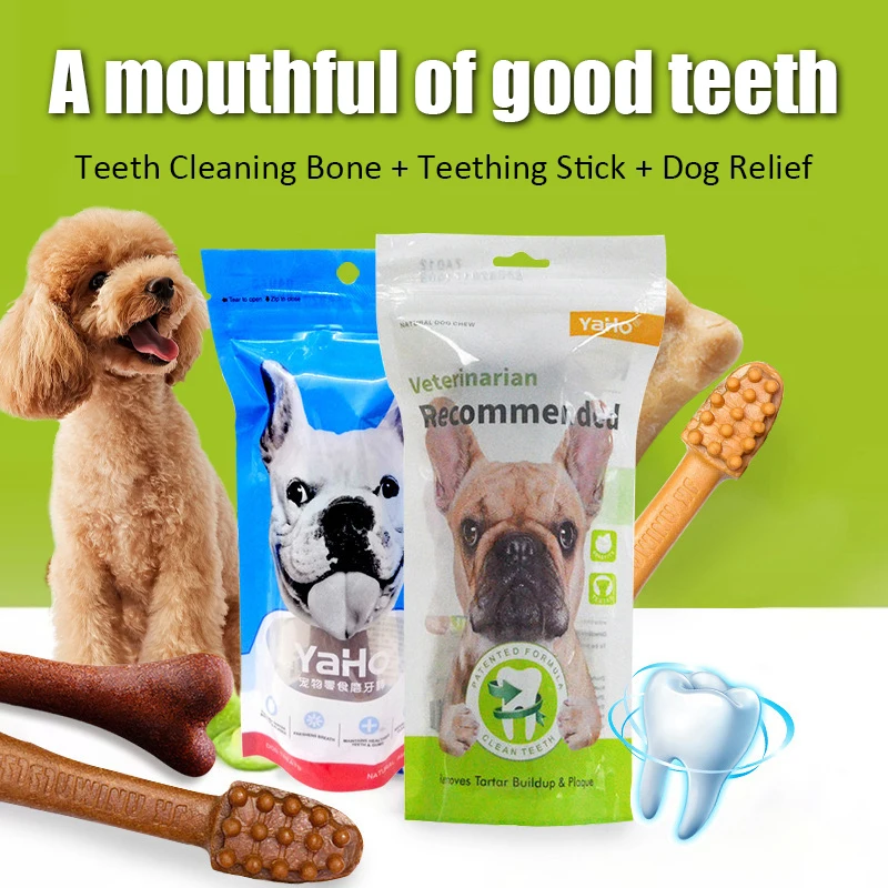 Dog Snacks Teething Sticks Bone Shape Toothbrush Type 170g/162g/25g Adult Dogs Puppy Teething Bite Resistant Snacks Pet Food