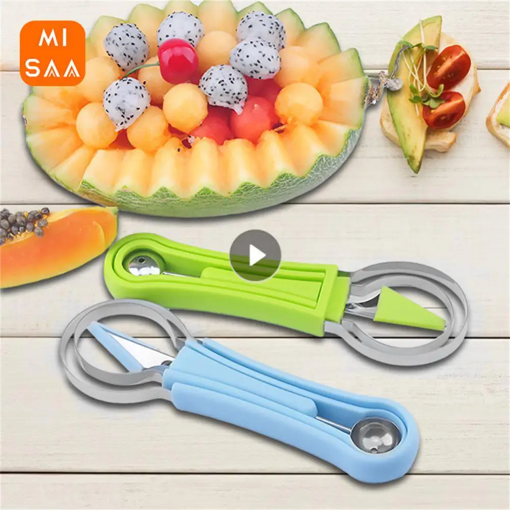 Fruit Ball Digger Surface Polishing Stainless Steel Stainless Steel + Food Grade Plastic 2 Colors Optional Kitchen Tools Sharp