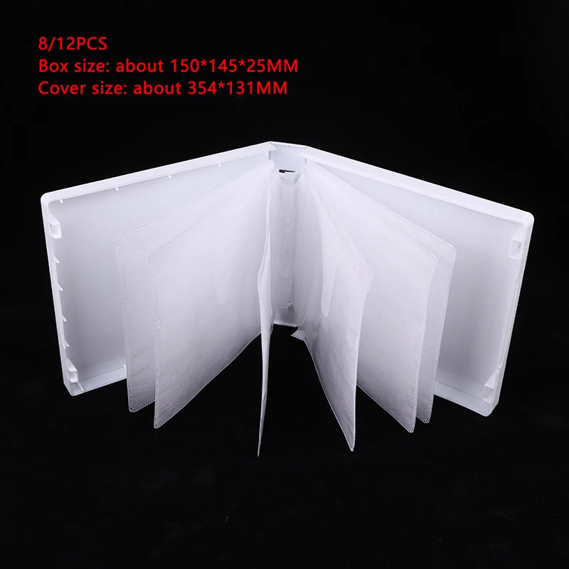 8/12PCS CD Case Disc DVD Storage Bag High-capacity Packaging Box CD Holder Home Room Discs Storage Box cd dvd storage bag,cd dvd storage case