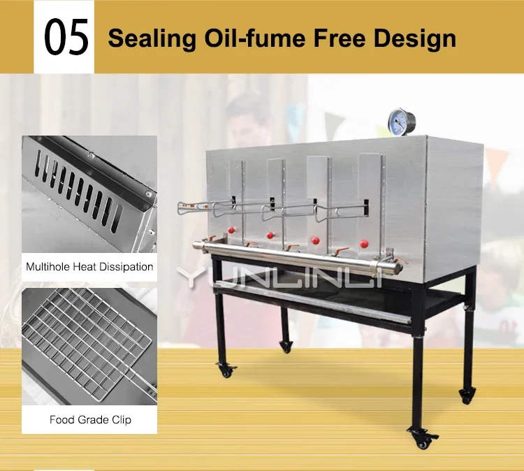 Commercial Gas Roast Fish Furnace Oil-fume Free Grilled Fish Oven Energy-saving Baked Fish Device 4