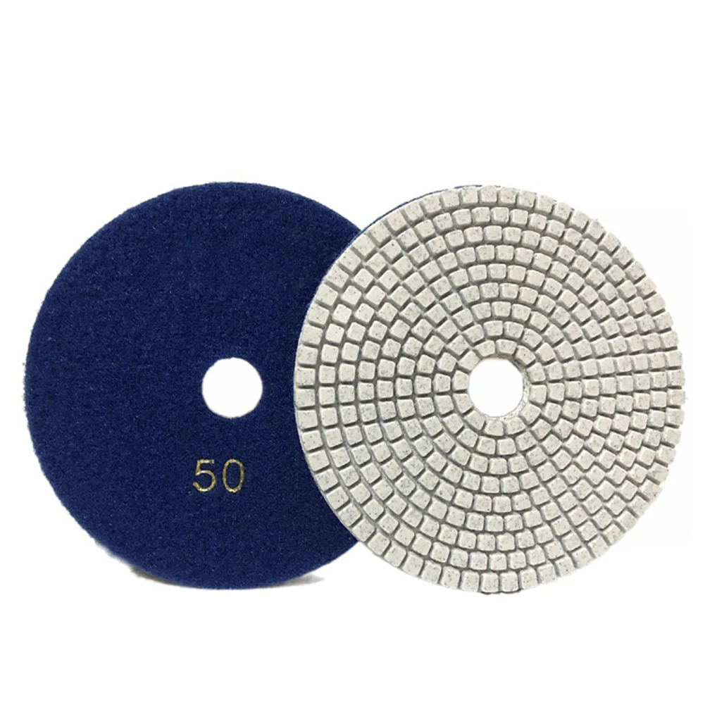 5 inch 125mm Dry/Wet Diamond Polishing Pads Flexible Grinding Discs For