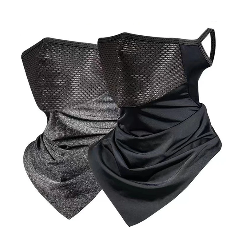 Cycling Bandana Bicycle Neckerchief Cycling Bandana UV Protection Mask Breathable Ice Silk Outdoor Hanging Ear Scarf