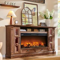 TV Stand with Fireplace for up-to-80 TV, Farmhouse 72" Entertainment Center with 42" Electric Fireplace 1
