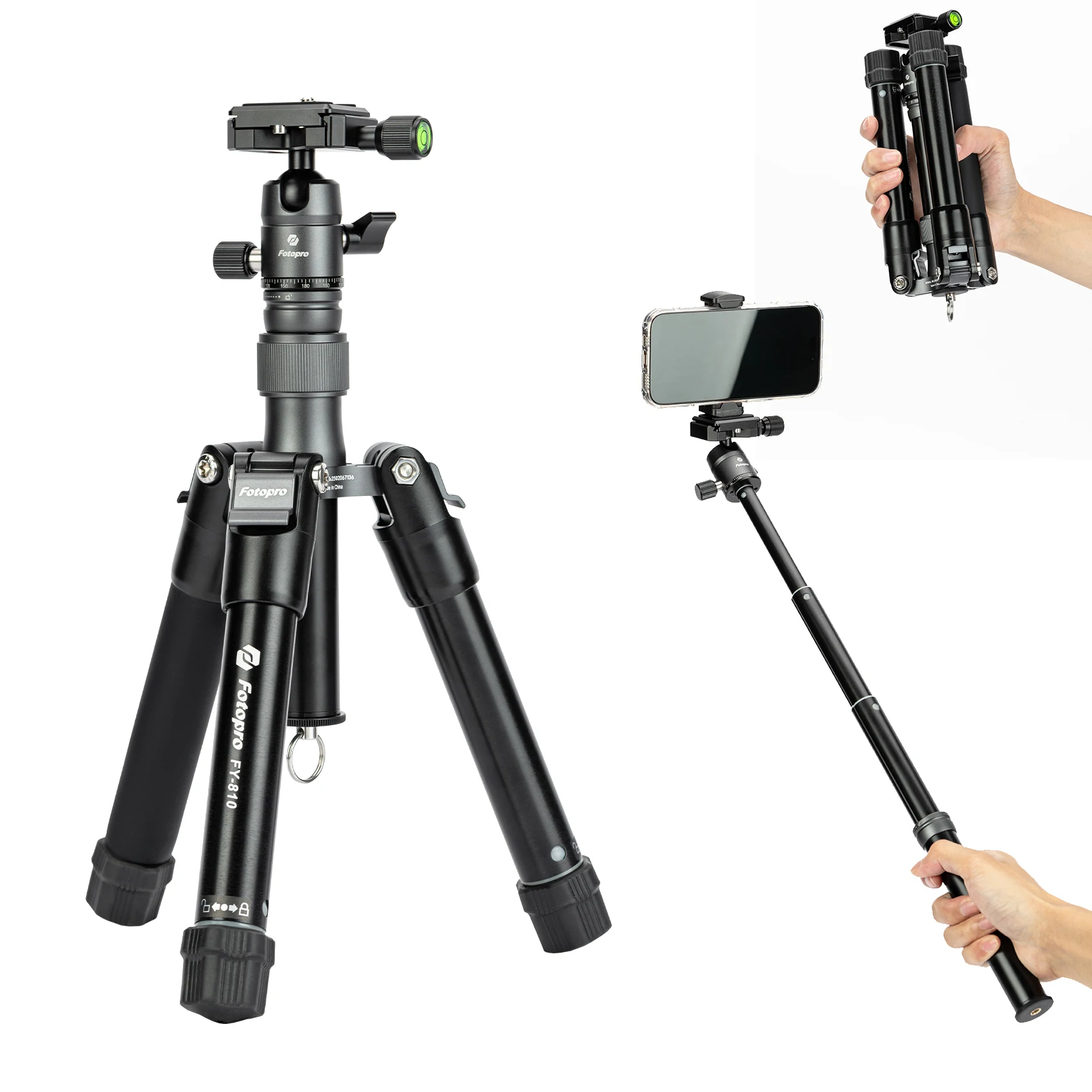 【サイズ:FY-810Black】Fotopro 140CM 旅行小型三脚 36 Amazon | Fotopro 140CM 旅行小型三脚 360 ° ボール ヘッド軽量