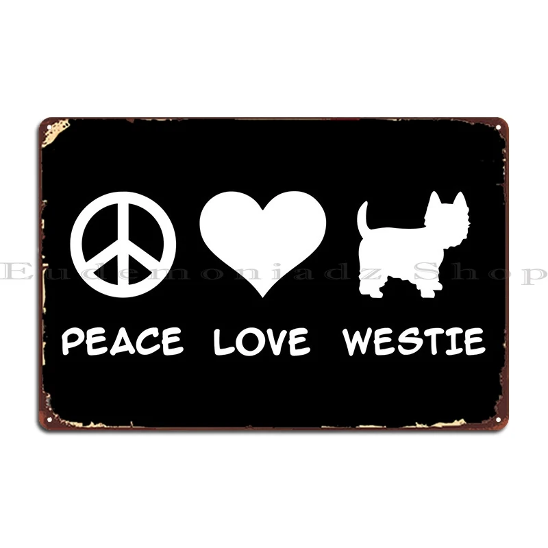 

Westie Metal Sign Plaques Personalized Painting Create Customized Sign Tin Sign Poster