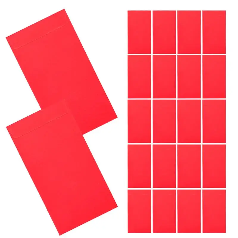 50pcs Traditional Chinese Red Envelopes Vintage Design Money EnvelopesFor Cash For Weddings Festivals Business And More