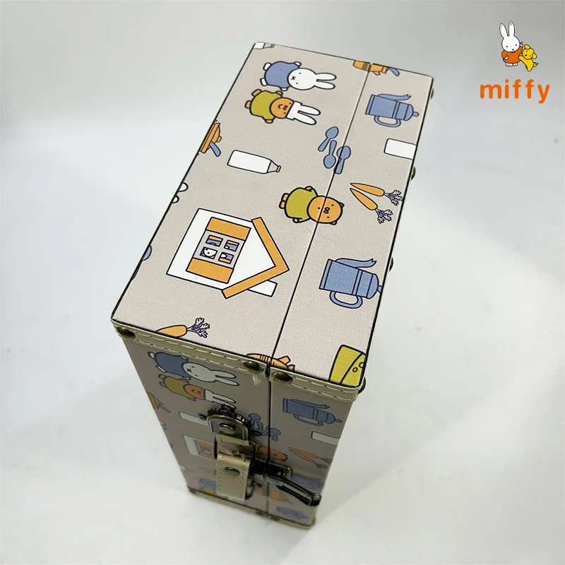 Kawaii Miffy Suitcase Creative Retro Portable Luggage Dopamine High Quality Travel Trunk Fashion Anime Accessories Perfect Gifts
