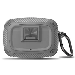 Carbon Fiber Shockproof Case with Safety Lock Cover (Grey)