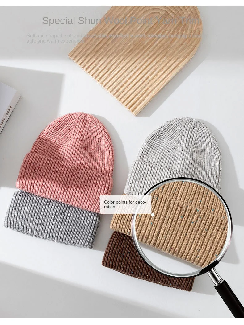 100% Merino Wool New Beanie Winter Women Men Boys Girls Crochet Skullies Hat Solid Color Autumn Knitted Beanies Caps 5