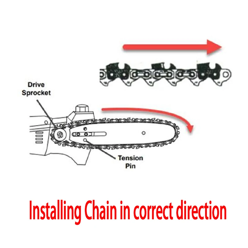 Description Picture 5 of itemGarden Logging Wood Cutting Tool 8Inch Pole Saw Chain Chainsaw 3/8" LP .050" Gauge 33DL Semi Chisel Electric Chainsaw Spare Part