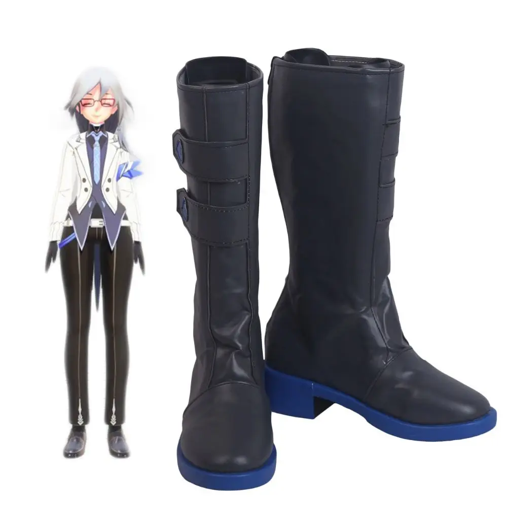 

Honkai Impact 3 Fuka FuHua Cosplay Boots Black Shoes Custom Made Any Size
