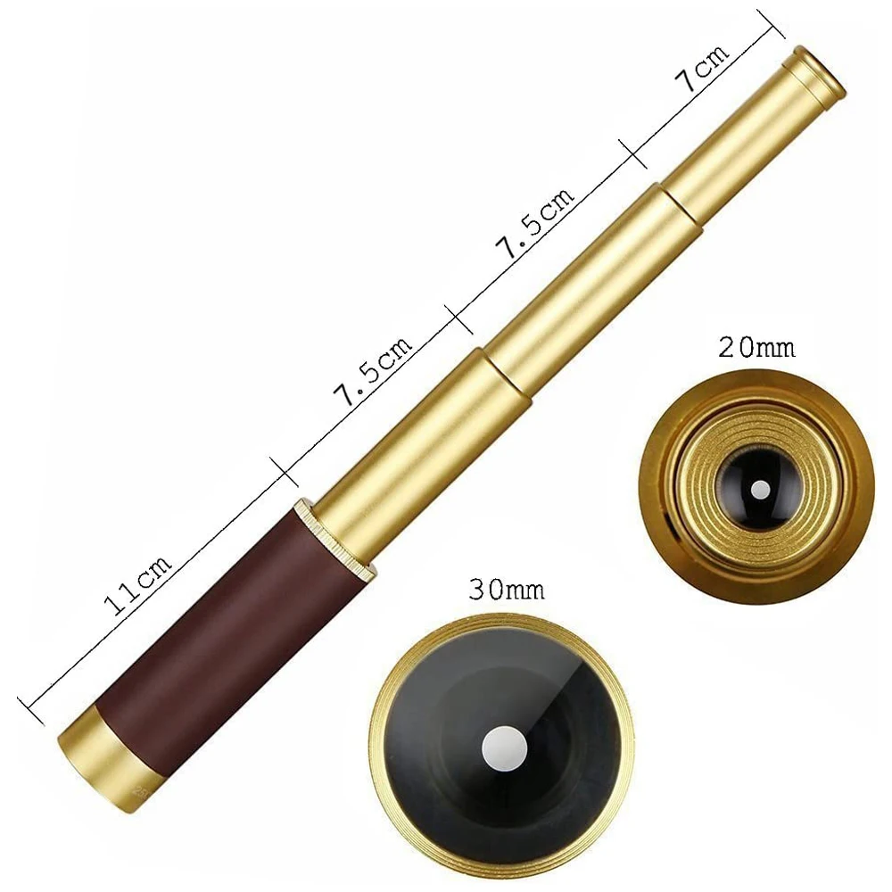 Vintage Collapsible Zoomable Waterproof Pirate Spyglass Telescope