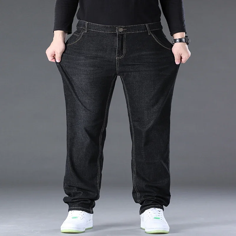 Blue Jeans Men Big Size 48 50 Denim Pants Large Size Pants for 45-150kg Jeans Hombre Wide Leg Jeans Pantalon Homme 4