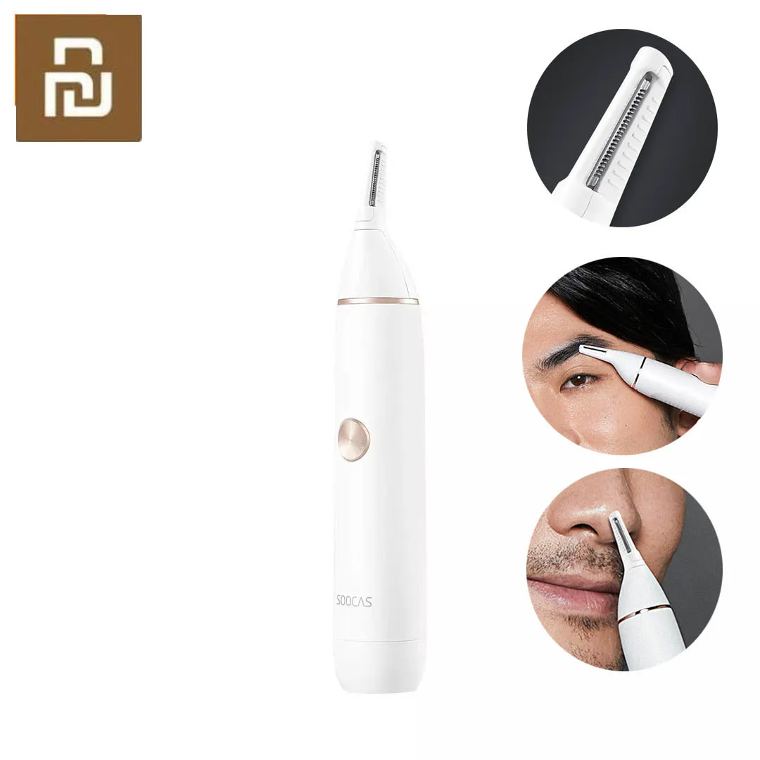 Xiomi Youpin Soocas IPX5 waterproof Nose Hair Trimmer Eyebrow Clipper for Men women