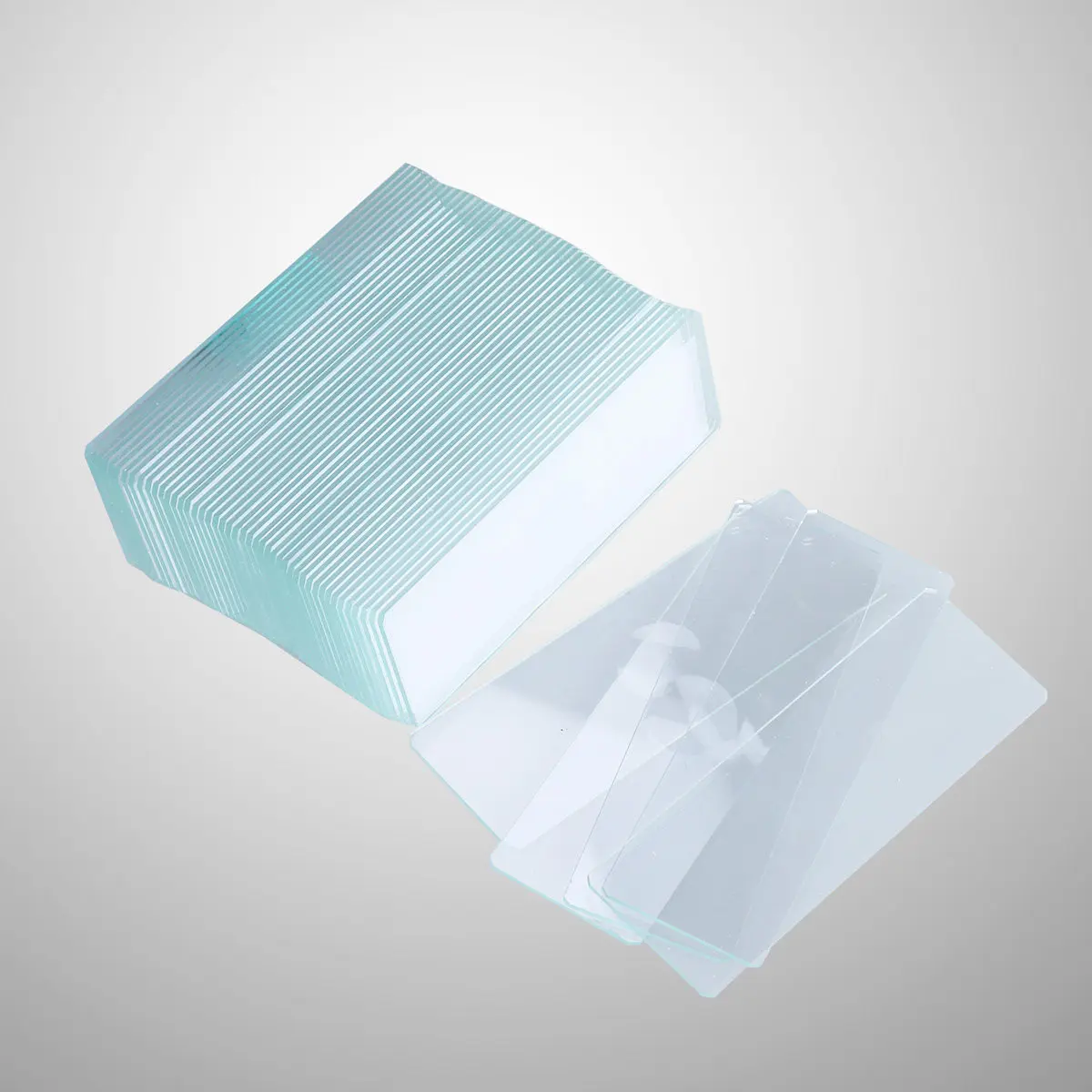 50Pcs 현미경 유리 슬라이드 정밀 광택 처리된 가장자리 생물 과학 교육 연구 실험실 실험 표본 세트