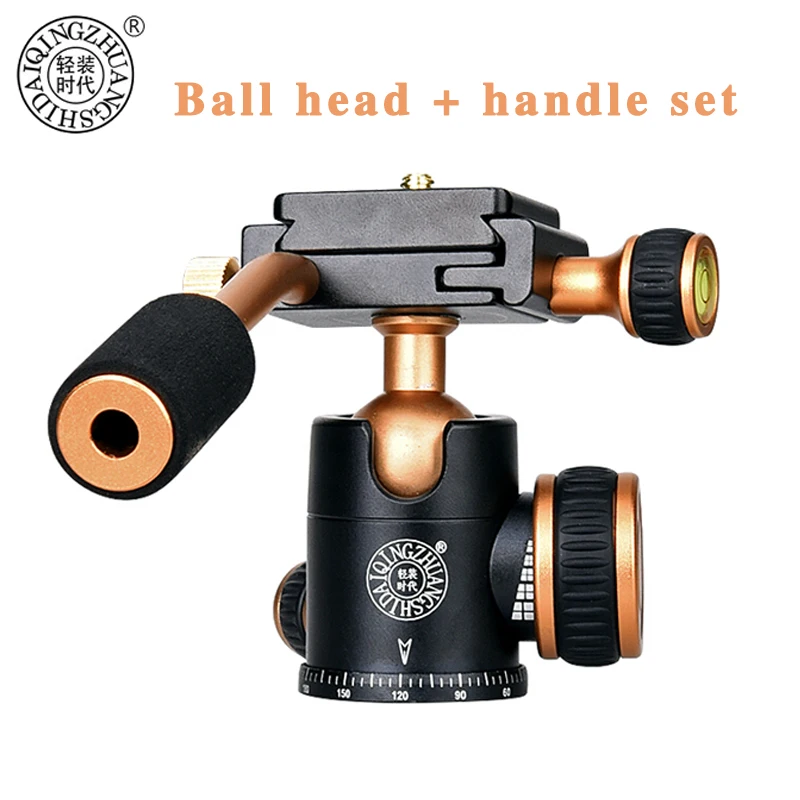 

QZSD-30L Mini Tripod Ball Head and Handle Ball Head with 3/8 Screw Aluminum Alloy Photography Ballhead for DSLR Video and Camera