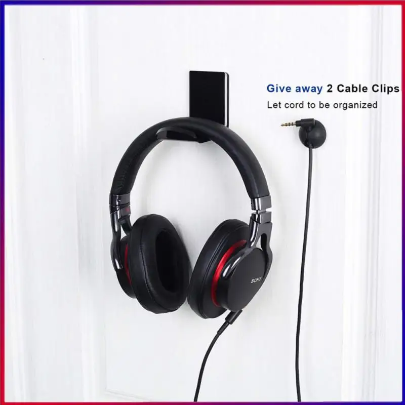 Gaming Headset Hanger Selfadhesive Headphone Stand Wall Mounted PC