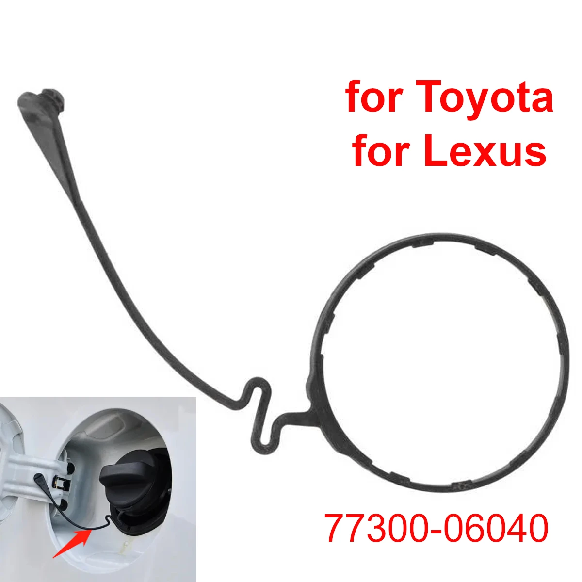 Fuel Tank Cap Cover Cable Line Rope Ring For Toyota Camry 4Runner RAV4 Tacoma Avalon Corolla Land Cruiser Scion Lexus fuel tank cover fuel cap fuel tank cap