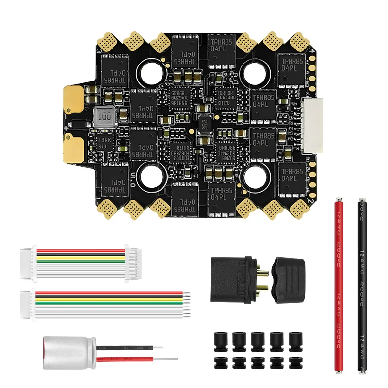 

Блестящий E70 G1 4-в-1 ESC 2-8S 70A BLHeli_32-bit 128K UAV ESC для FPV гоночного дрона и фристайла