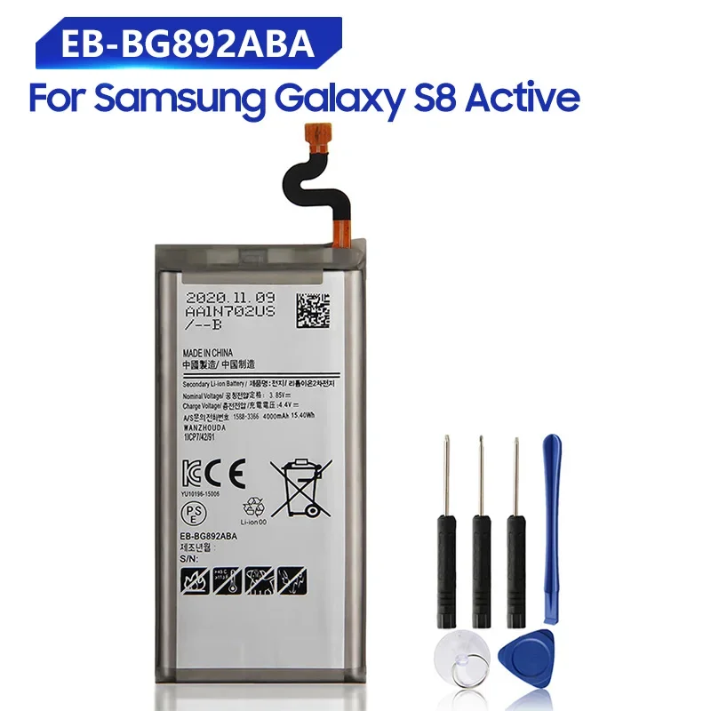 

Replacement Battery EB-BG892ABA For Samsung Galaxy S8 Active Rechargeable Phone Battery 4000mAh