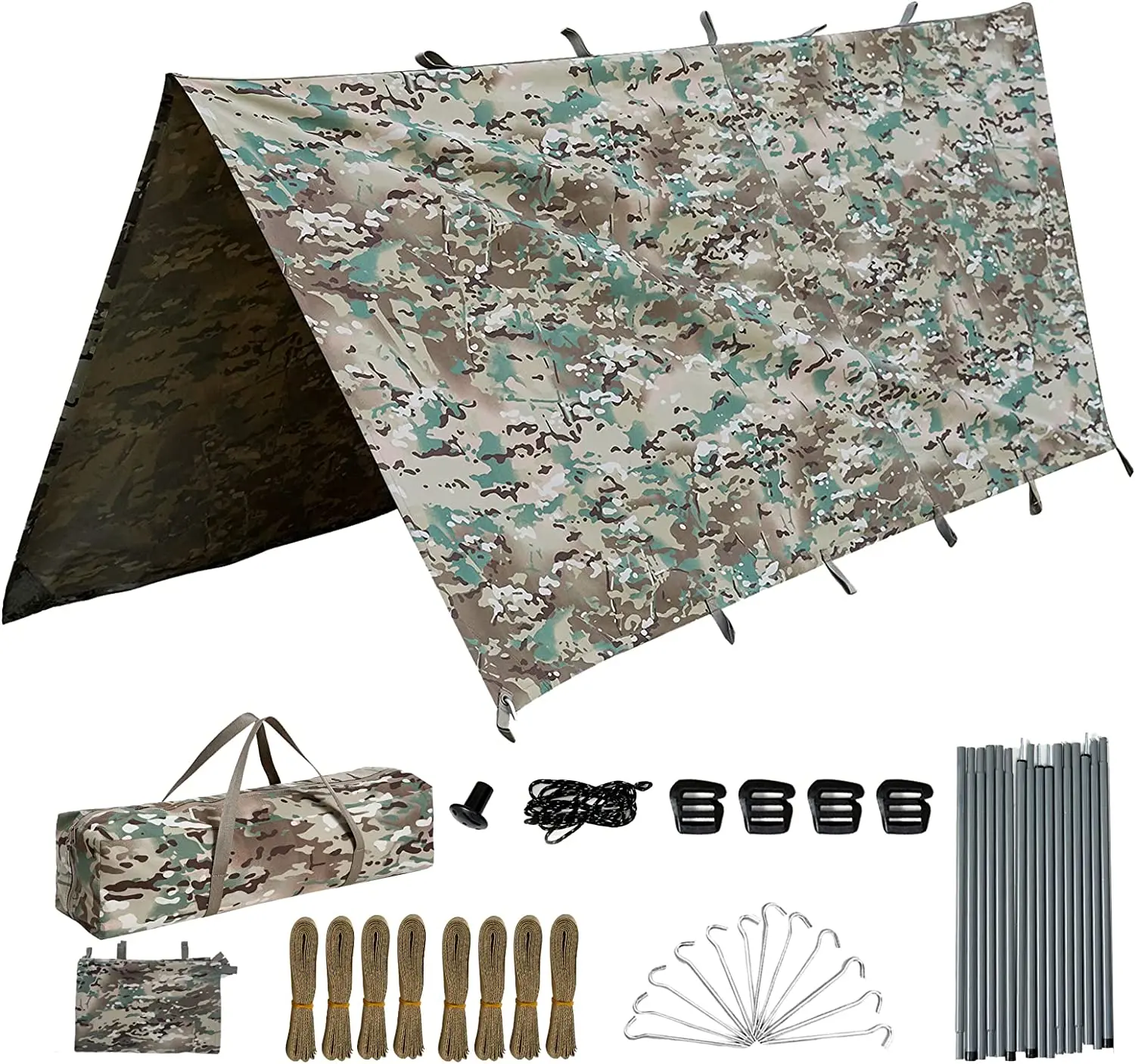 AKmax Military Army Camping Tarp Waterproof Hammock Rain Fly Tent Tarps