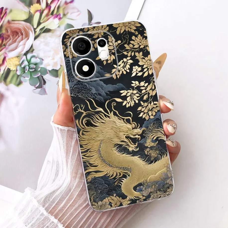 Luxury Dragon Printed Soft Silicone Protective Cover