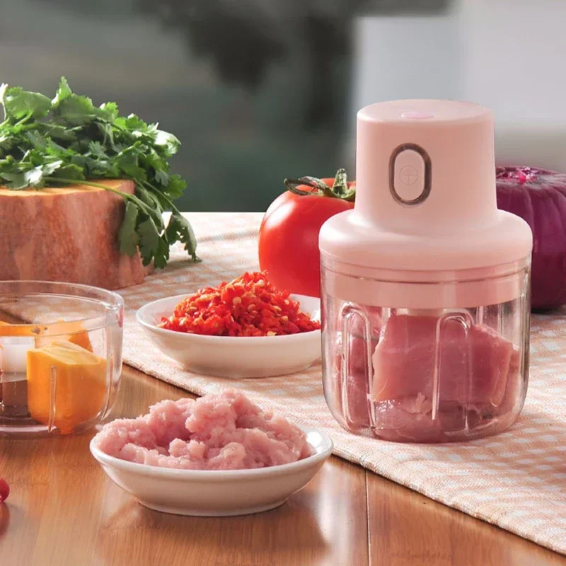Electric Garlic Crusher USB Wireless Vegetable Cutter Meat Grinder Sturdy Press Mincer Food Chopper Mixer Kitchen Tools
