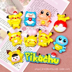 10 Pcs New Cute Mini Resin Pikachu Little Small Animals Resin Clip Book DIY Jewelry Hairpin Headrope Decoration Crafts B13