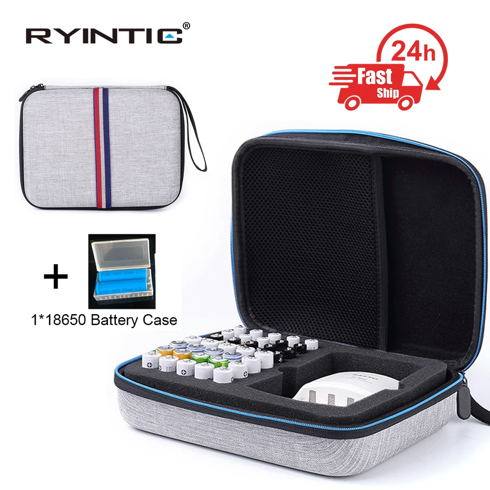 Custodia Rigida Portatile Aa/Aaa Portabatterie Custodia Organizer Contenitore Aa Aaa Borsa Per Caricabatterie