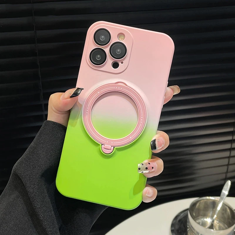 

Purple Gray Magnetic Thin Slim Stand Cover Invisible Bracket Case For iPhone 12 13 14 15 Pro Max 15 Plus iPhone 15Pro Max