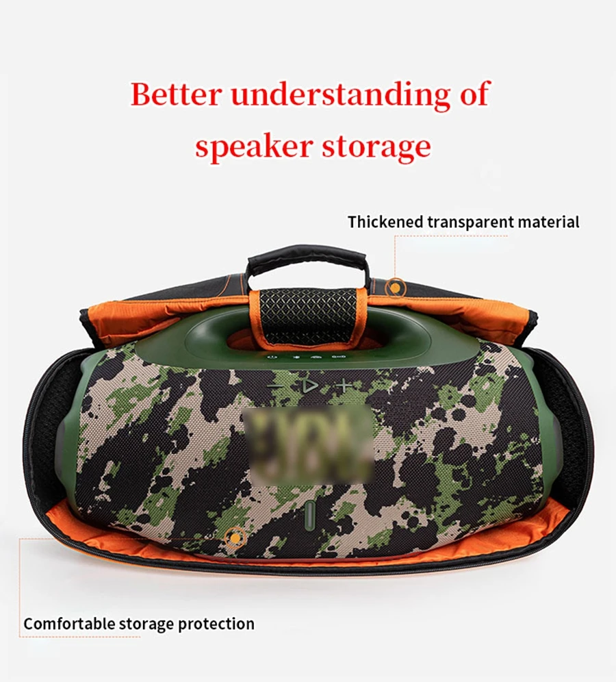 Portable Speaker Bag for JBL BOOMBOX4 3 Speaker Sound Permeable Bags BOOMBOX 4/3 Transparent Box Outdoors Travel Carrying Case