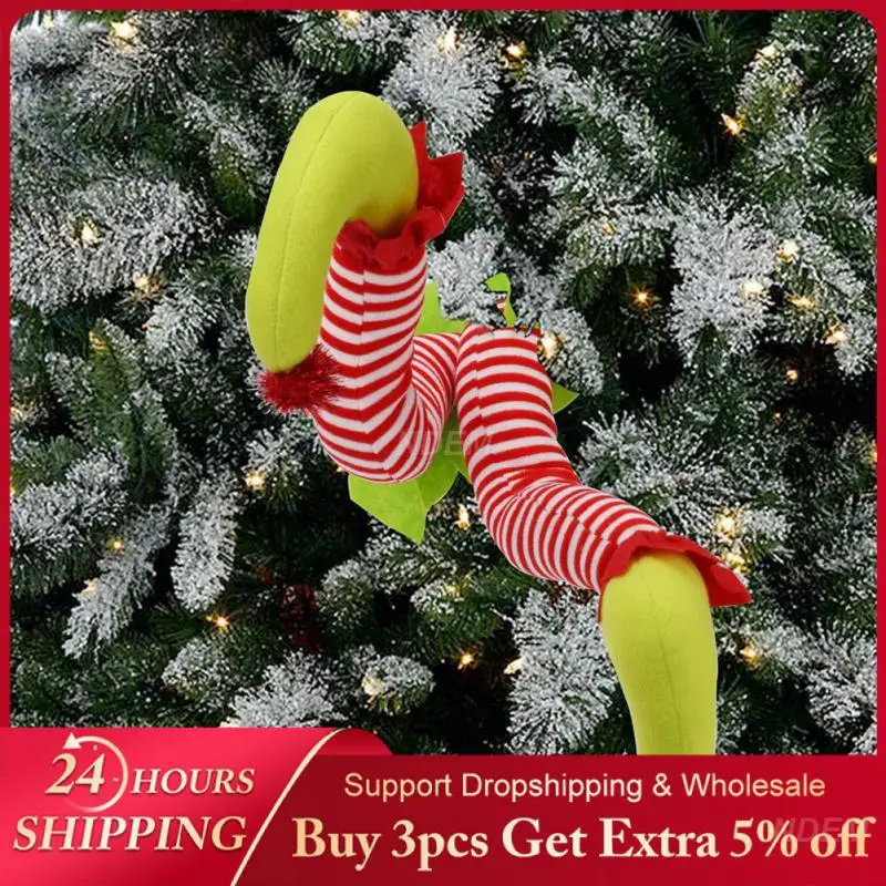 

Санта-Клаус, эльф, нога, половина тела, праздничная атмосфера, Рождественское украшение, Рождественская плюшевая игрушка, мягкая легкая искусственная игрушка, забавные товары