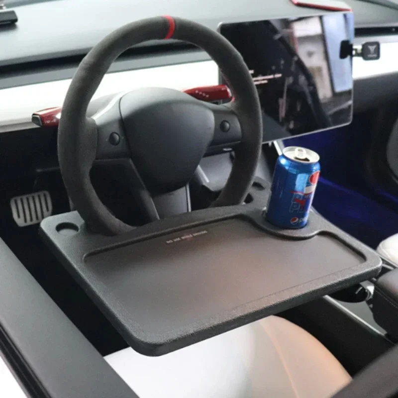 Car Travel Table For Tesla Model 3 X S Y Laptop Desk Multifunctional Steering Wheel Table Eating Notebook Holder Car Accessories