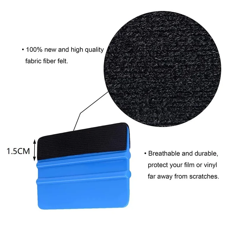 Car Vinyl Scraper 2Pcs/4Pcs Felt Edge Squeegee 4 Inch Car Vinyl Scraper Auto Styling Vinyl Wrap Tool Scratch Free Squeegee Wallpaper Smoother